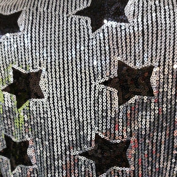 💥SHOWSTOPPER💥Sequin Cocktail Dress w/ Tassel Fringe in Silver & Black - Picture 12 of 15